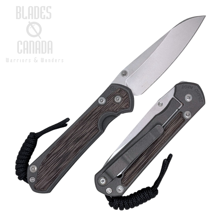 (image for) Chris Reeve Small Sebenza 31 Insingo Framelock Folding Knife, Left-Handed, MagnaCut SW, Sandblasted w/Micarta Natural Inlay, S31-1223